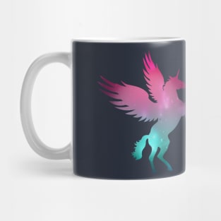 Pastel Rainbow Galaxy Pegaus Mug